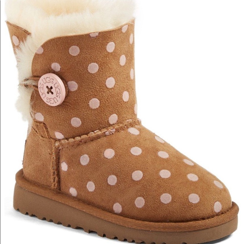UGG Bailey Button Polka Dot Size 11 USED